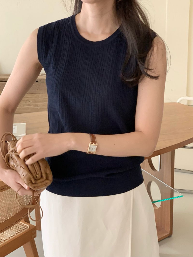 BOWEN - Korean Women Fashion - #Kfashion - Knit Tee & Zip-up Set - 12
