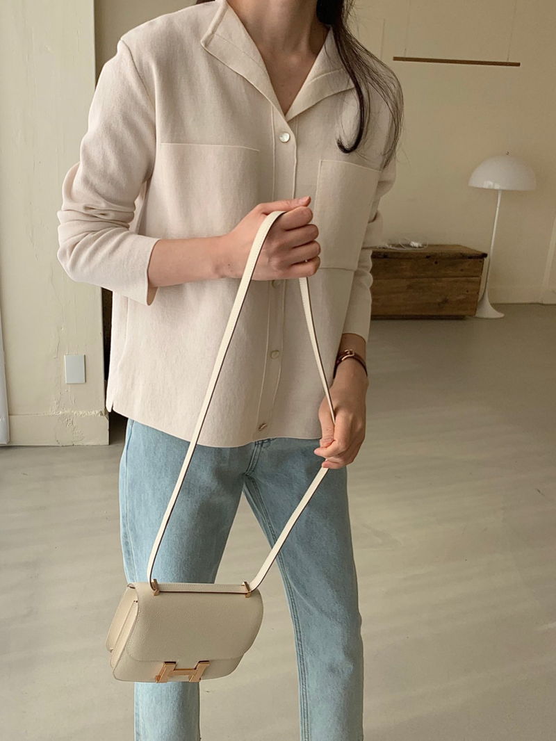 BOWEN - Korean Women Fashion - #Kfashion - Pocket Milano Knit Cardigan - 4