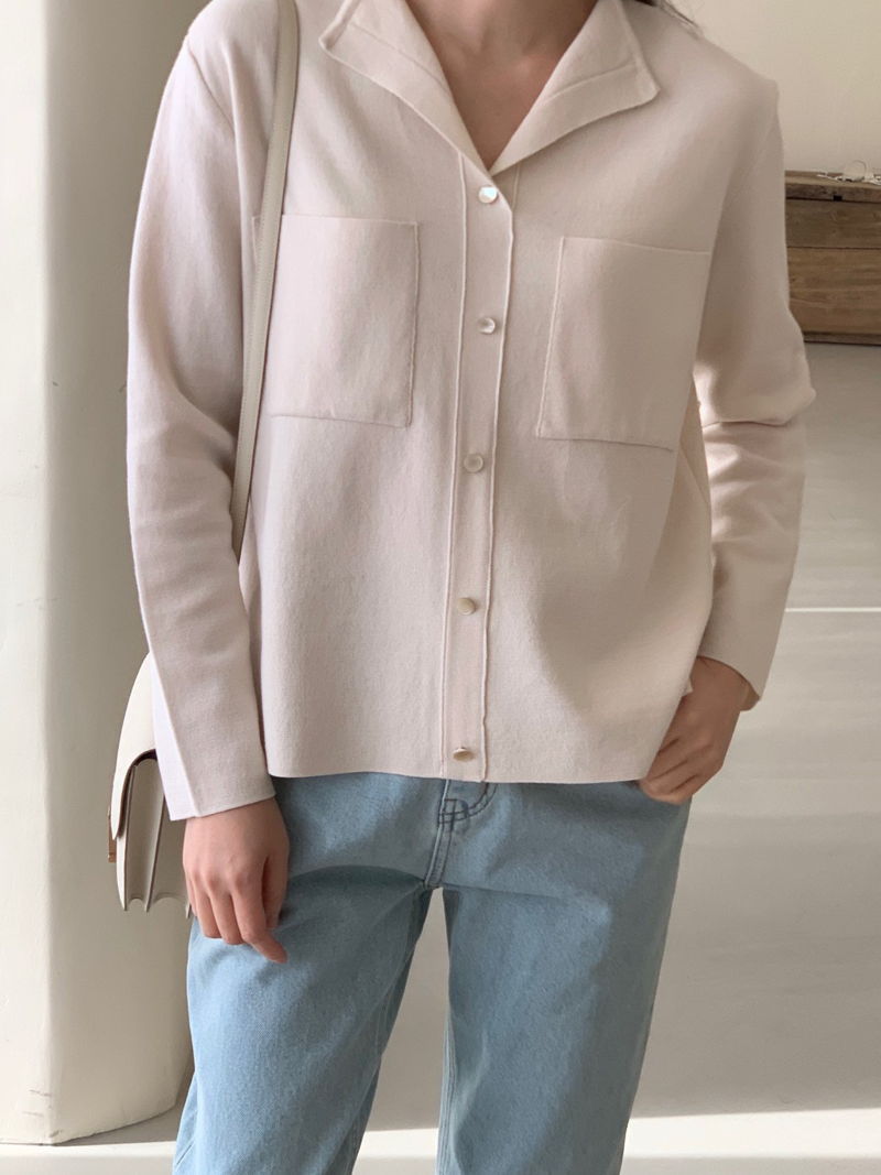 BOWEN - Korean Women Fashion - #Kfashion - Pocket Milano Knit Cardigan - 5