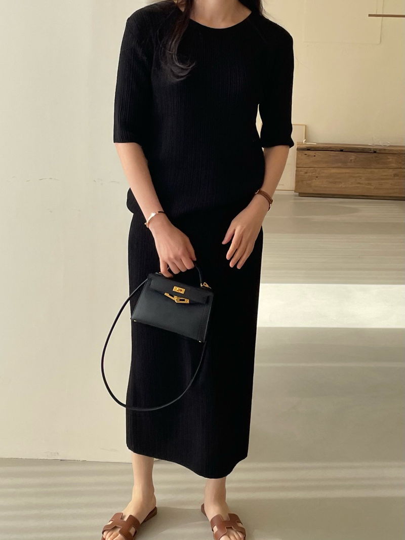 BOWEN - Korean Women Fashion - #Kfashion - Pleats Knit Pullover