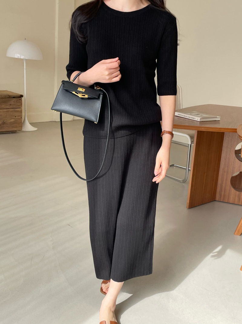 BOWEN - Korean Women Fashion - #Kfashion - Pleats Knit Pullover - 9