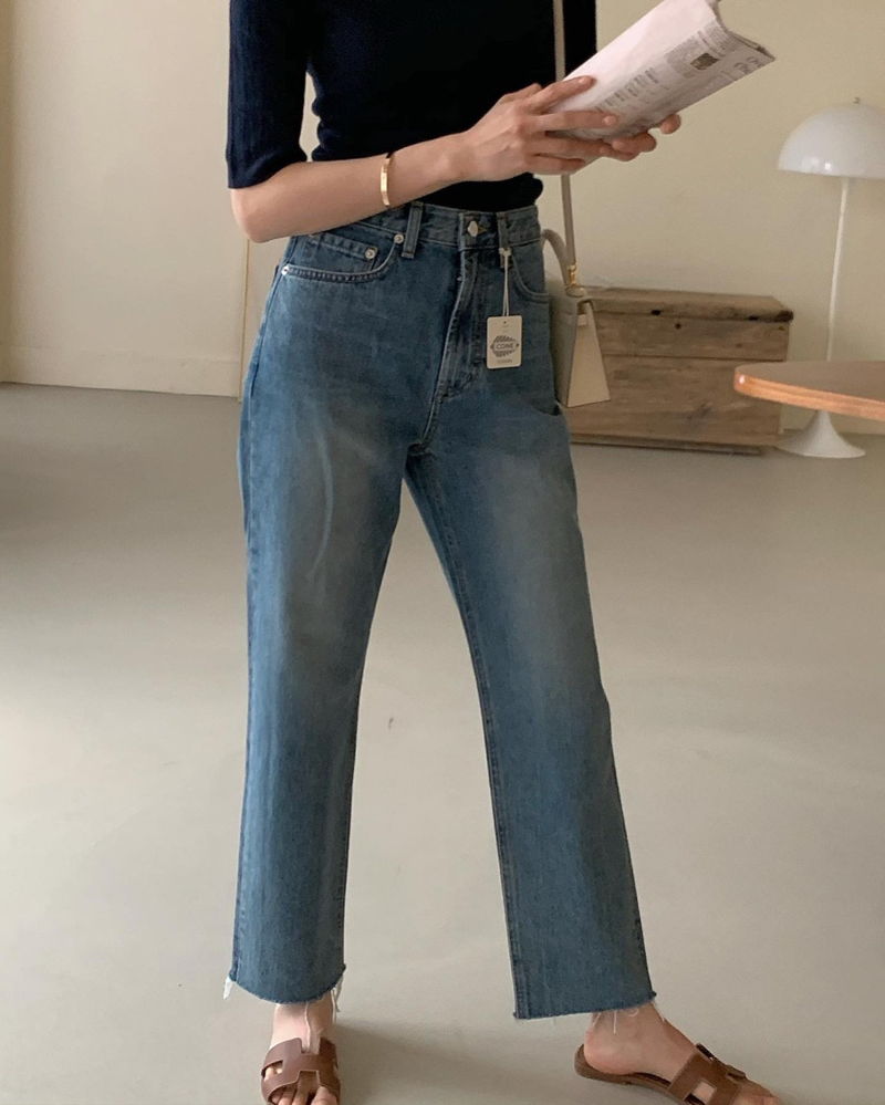BOWEN - Korean Women Fashion - #Kfashion - Redone Origin Denim Pants - 3
