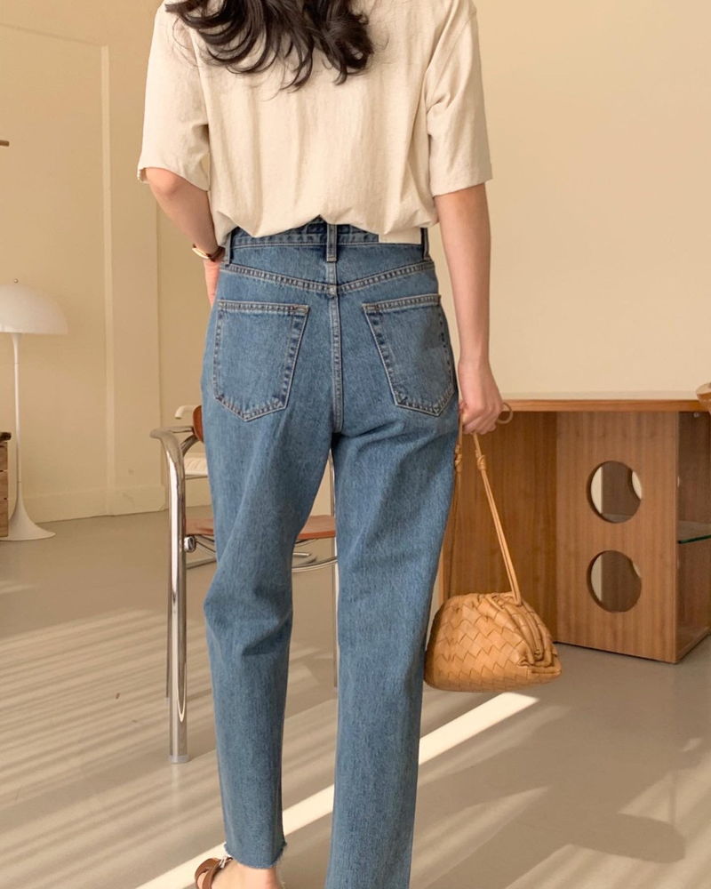 BOWEN - Korean Women Fashion - #Kfashion - Redone Origin Denim Pants - 4