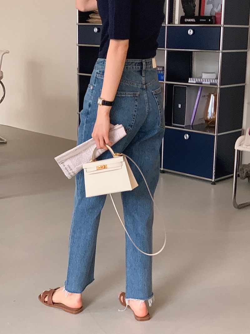 BOWEN - Korean Women Fashion - #Kfashion - Redone Origin Denim Pants - 6