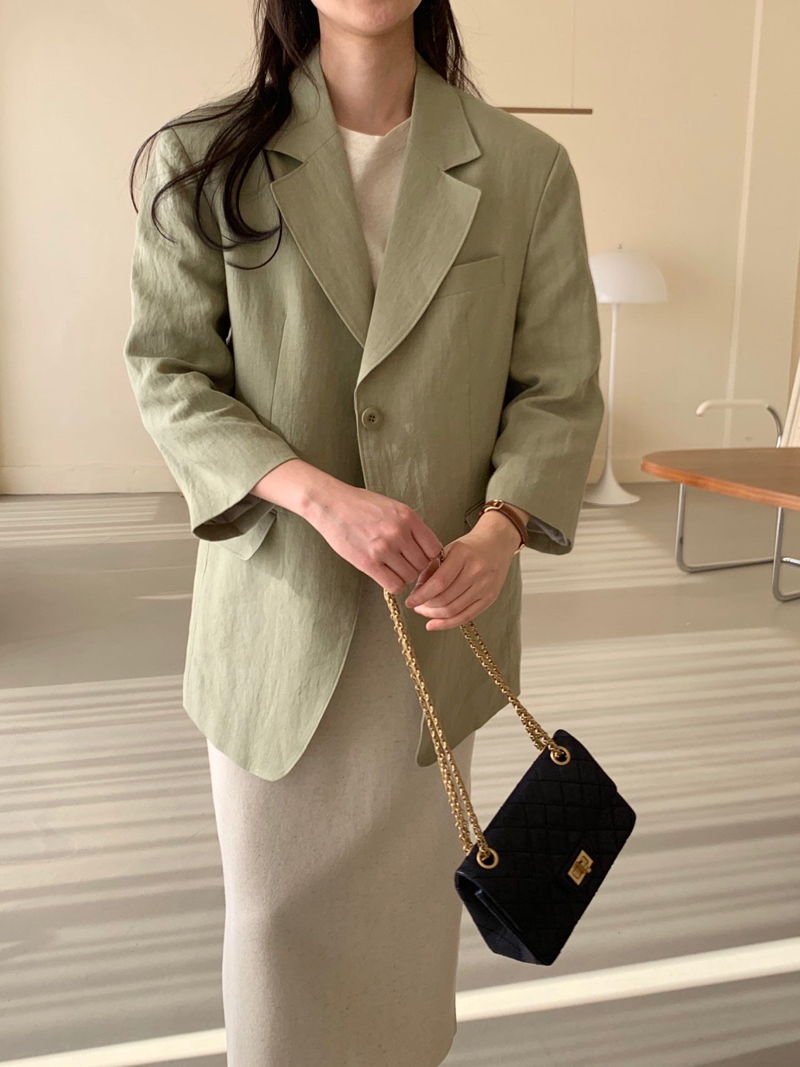 BOWEN - Korean Women Fashion - #Kfashion - Linen Jacket - 7