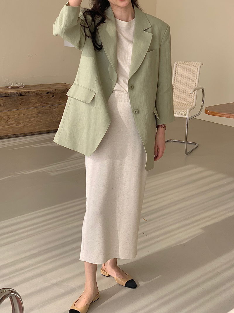 BOWEN - Korean Women Fashion - #Kfashion - Linen Jacket - 9