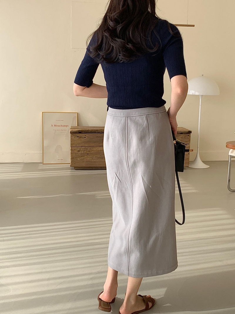 BOWEN - Korean Women Fashion - #Kfashion - Sander Wrap Skirt - 11