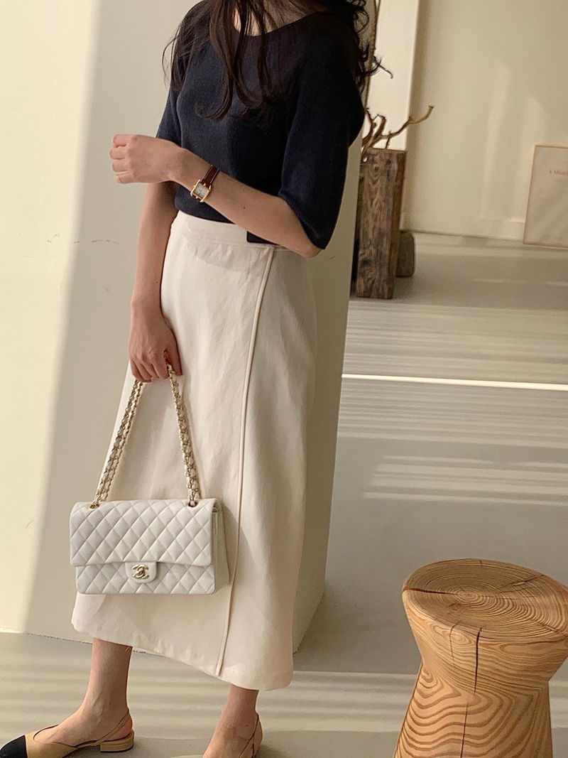 BOWEN - Korean Women Fashion - #Kfashion - Sander Wrap Skirt - 3