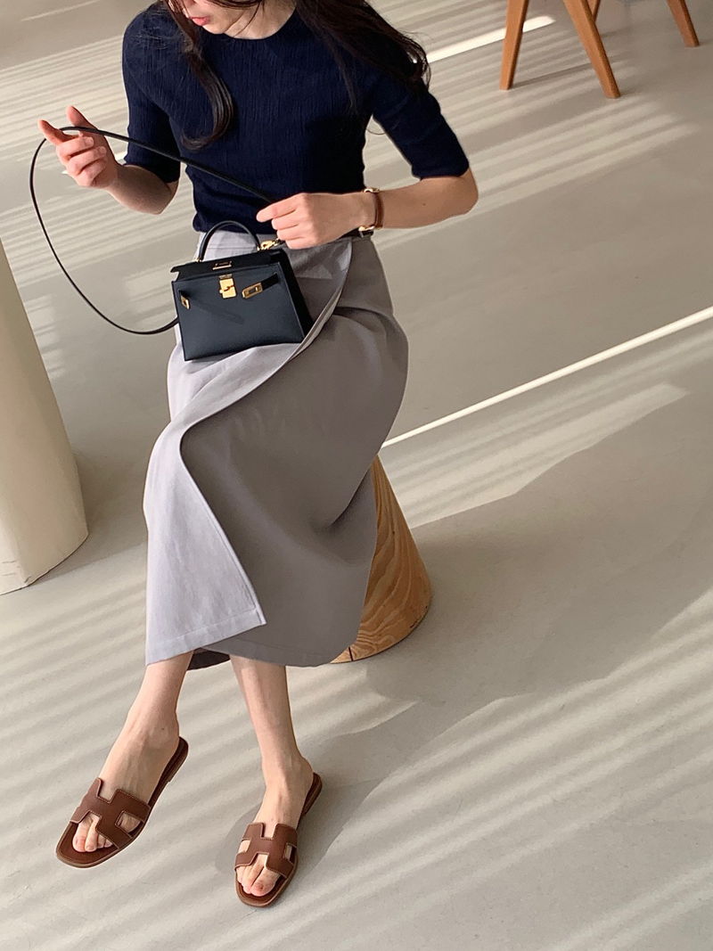 BOWEN - Korean Women Fashion - #Kfashion - Sander Wrap Skirt - 6