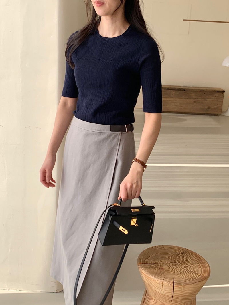 BOWEN - Korean Women Fashion - #Kfashion - Sander Wrap Skirt - 7