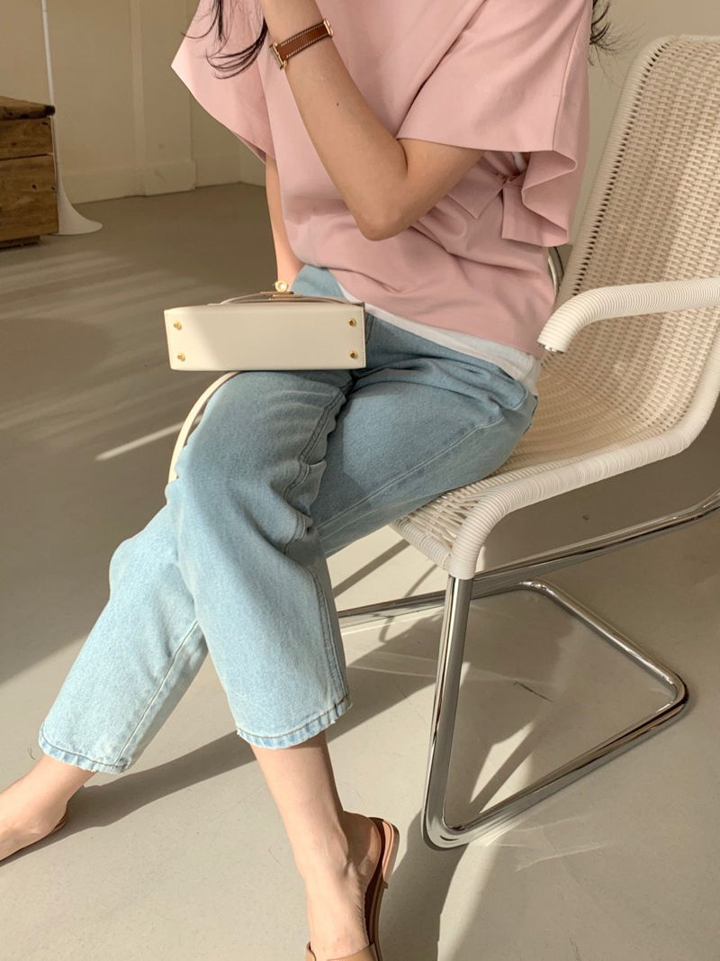 BOWEN - Korean Women Fashion - #Kfashion - Pima Bunto Tee - 8