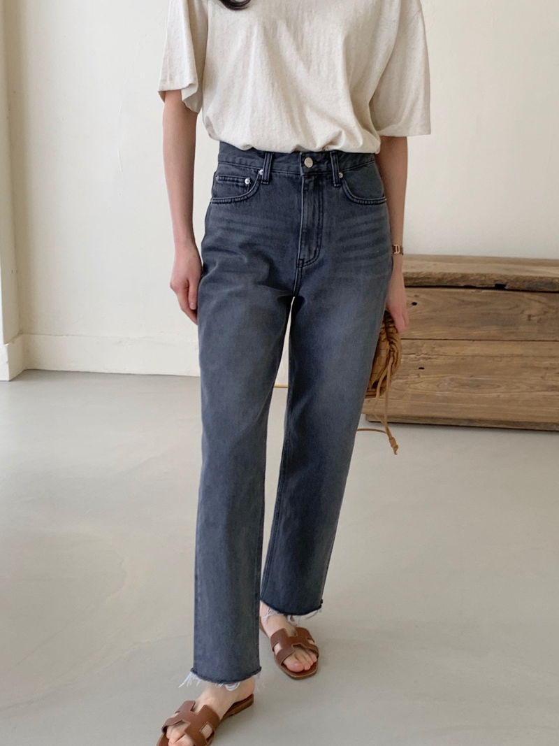 BOWEN - Korean Women Fashion - #Kfashion - Redone Light Denim Pants - 6