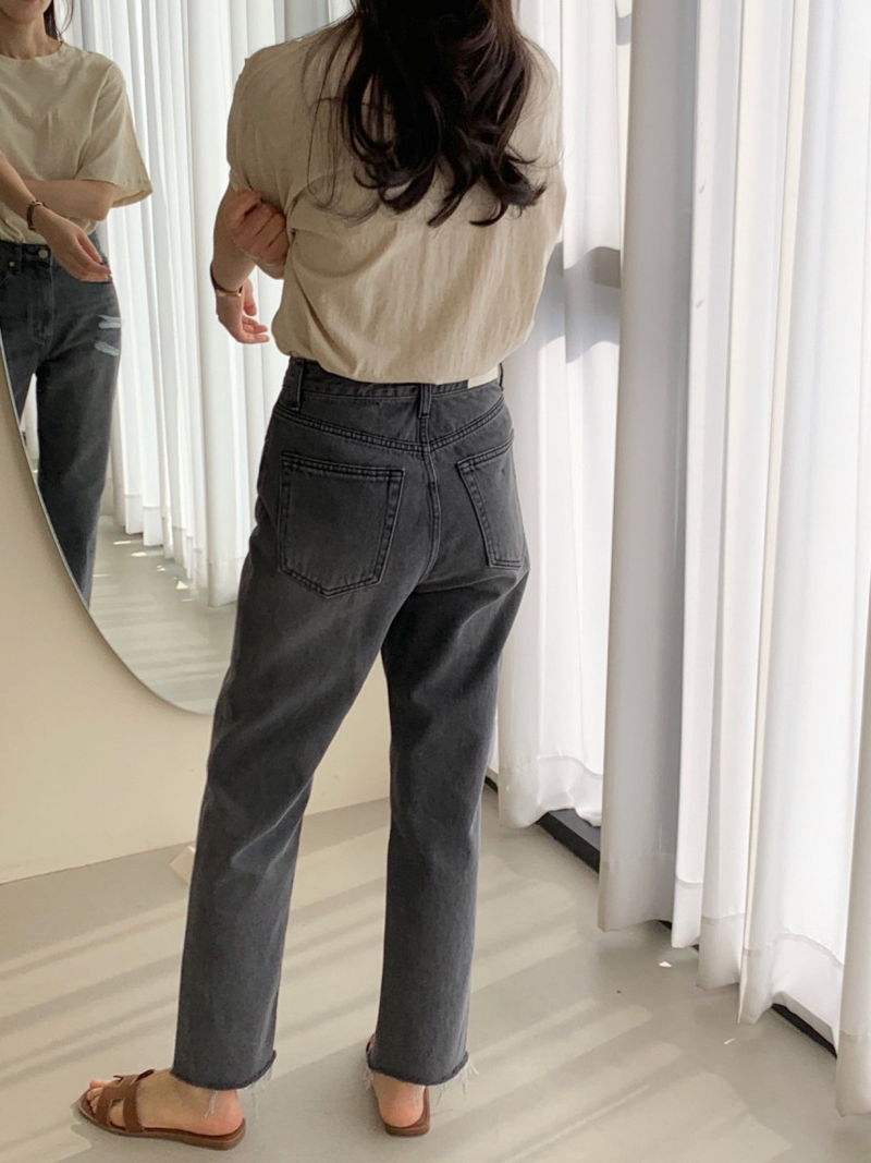 BOWEN - Korean Women Fashion - #Kfashion - Redone Light Denim Pants - 9