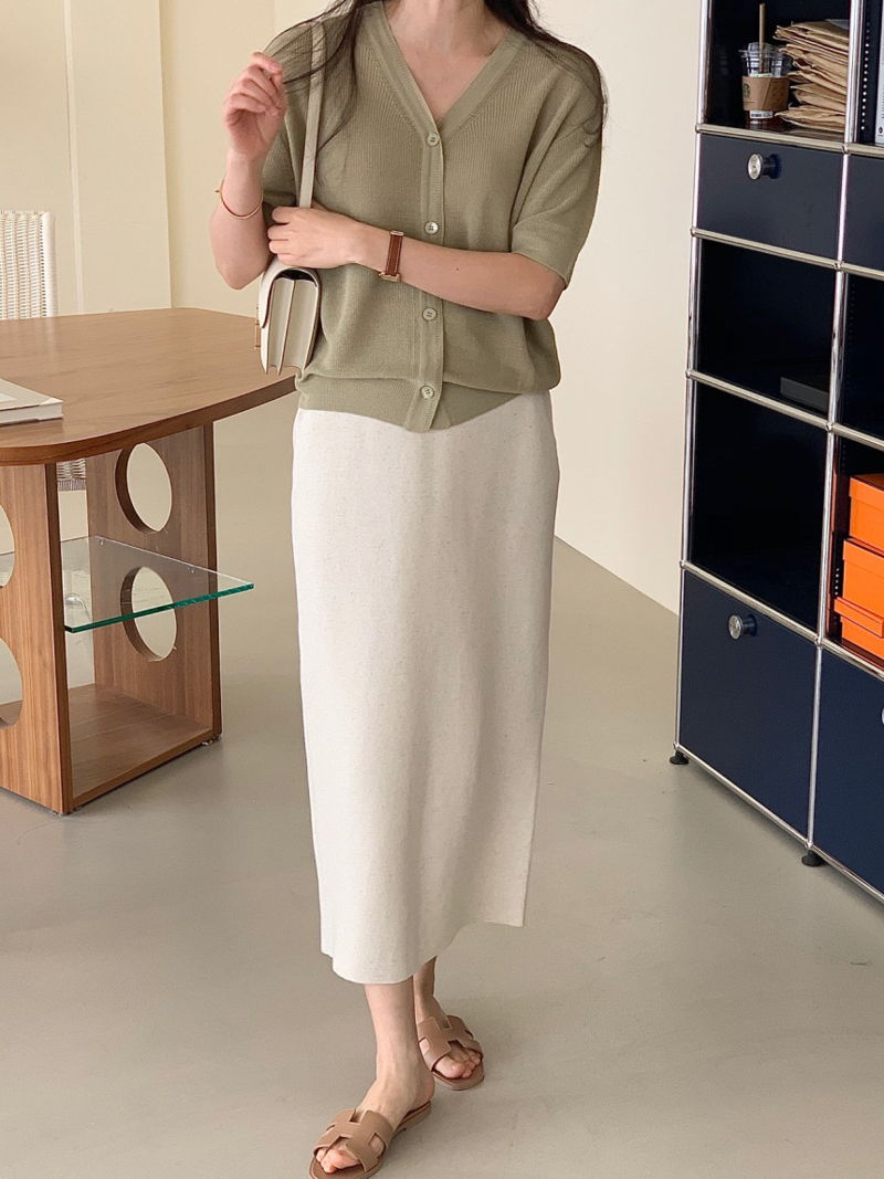 BOWEN - Korean Women Fashion - #Kfashion - Hazzi Short Sleeved Cardigan - 11