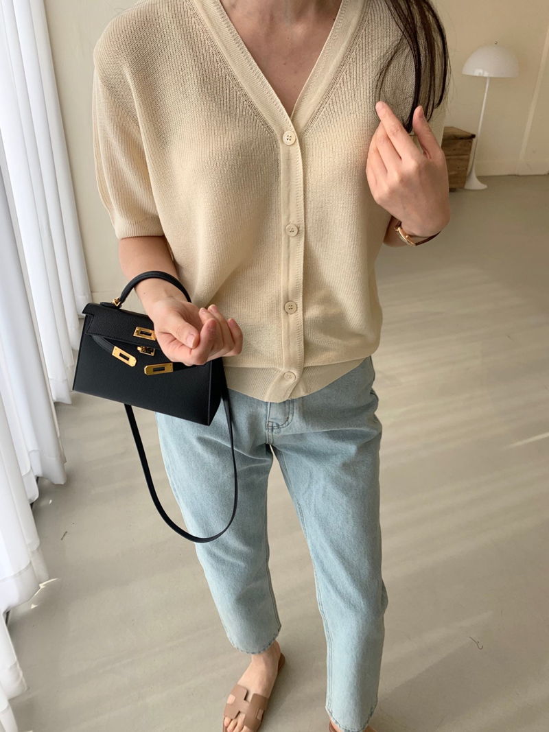 BOWEN - Korean Women Fashion - #Kfashion - Hazzi Short Sleeved Cardigan - 4