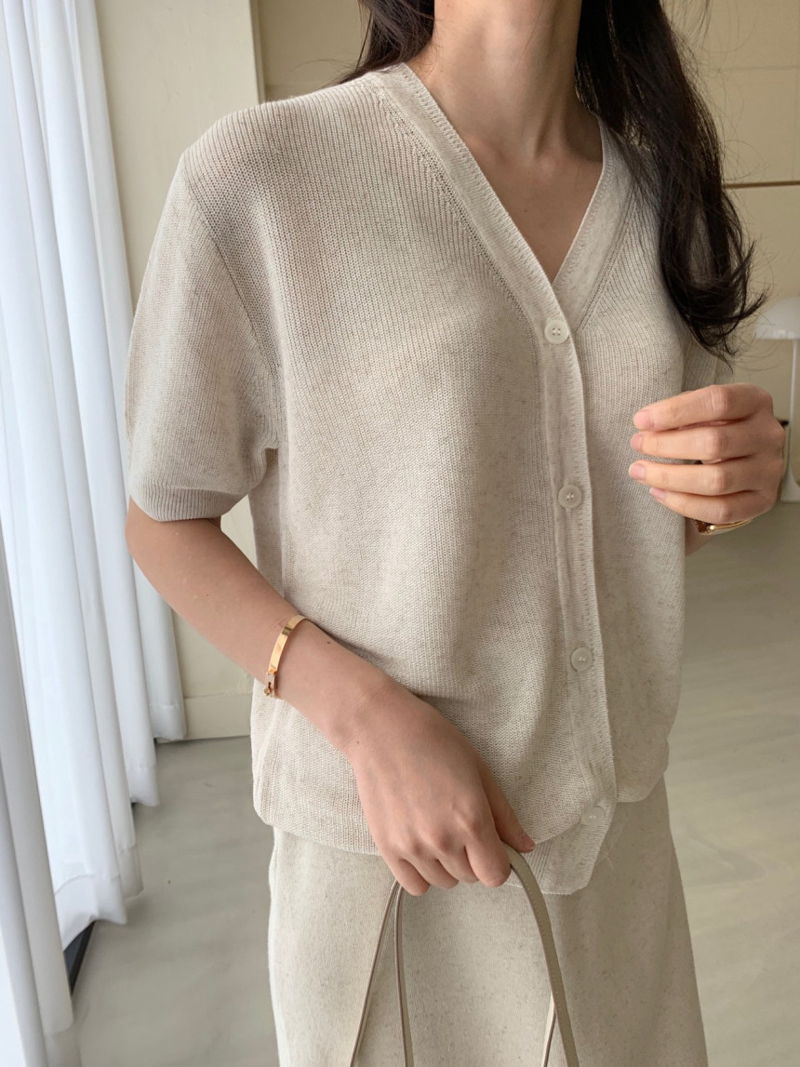 BOWEN - Korean Women Fashion - #Kfashion - Hazzi Short Sleeved Cardigan - 7