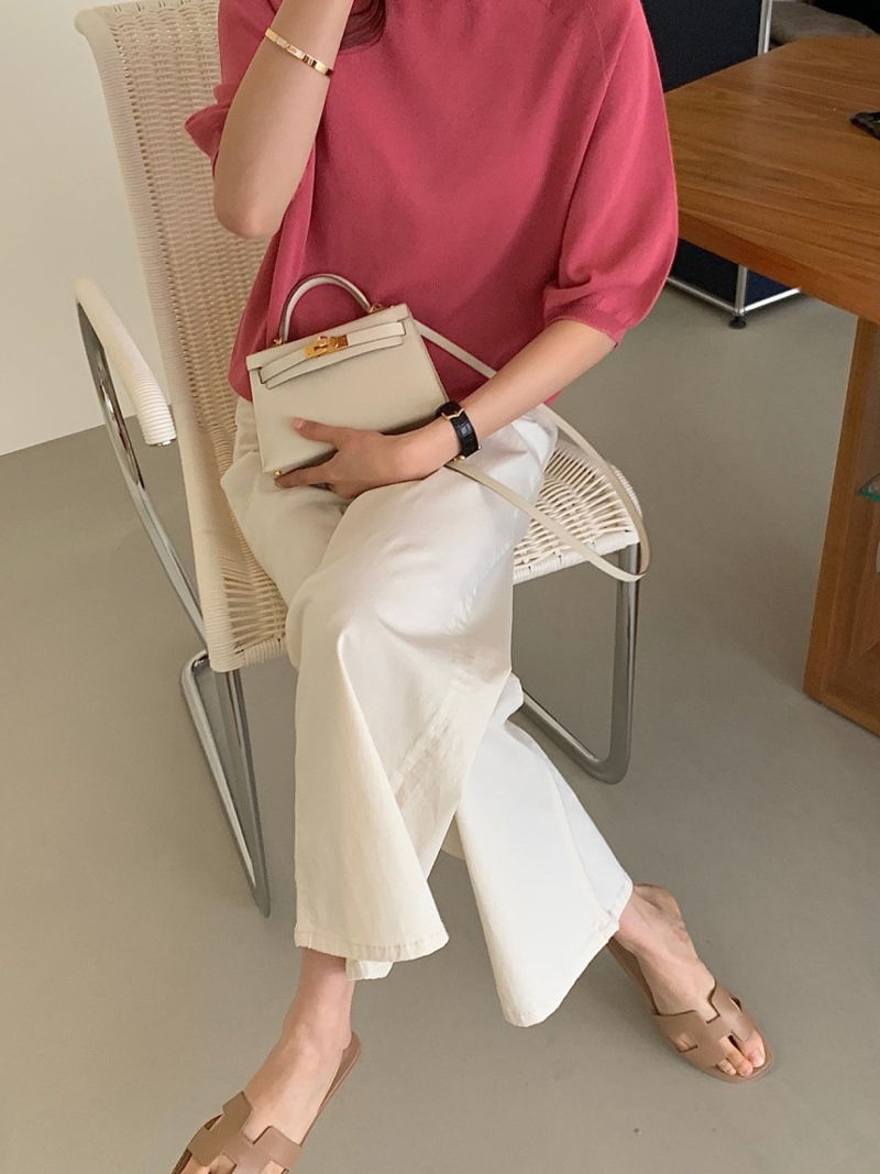 BOWEN - Korean Women Fashion - #Kfashion - Wholegarment Malim Round Pullover