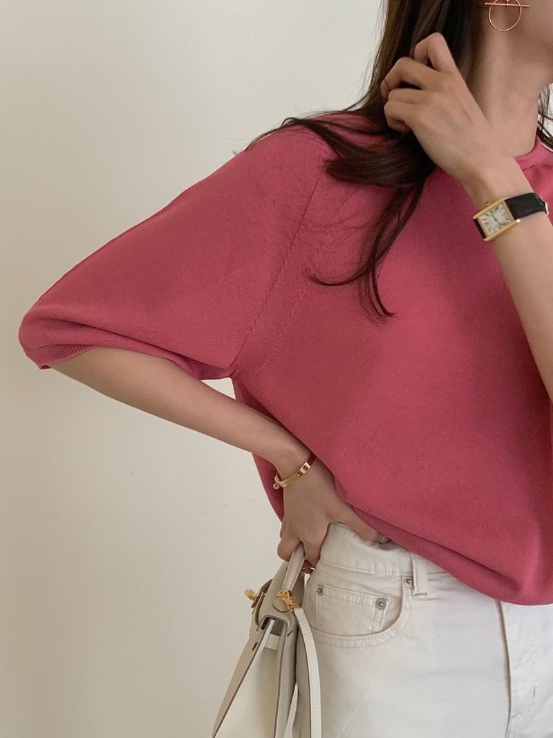 BOWEN - Korean Women Fashion - #Kfashion - Wholegarment Malim Round Pullover - 11