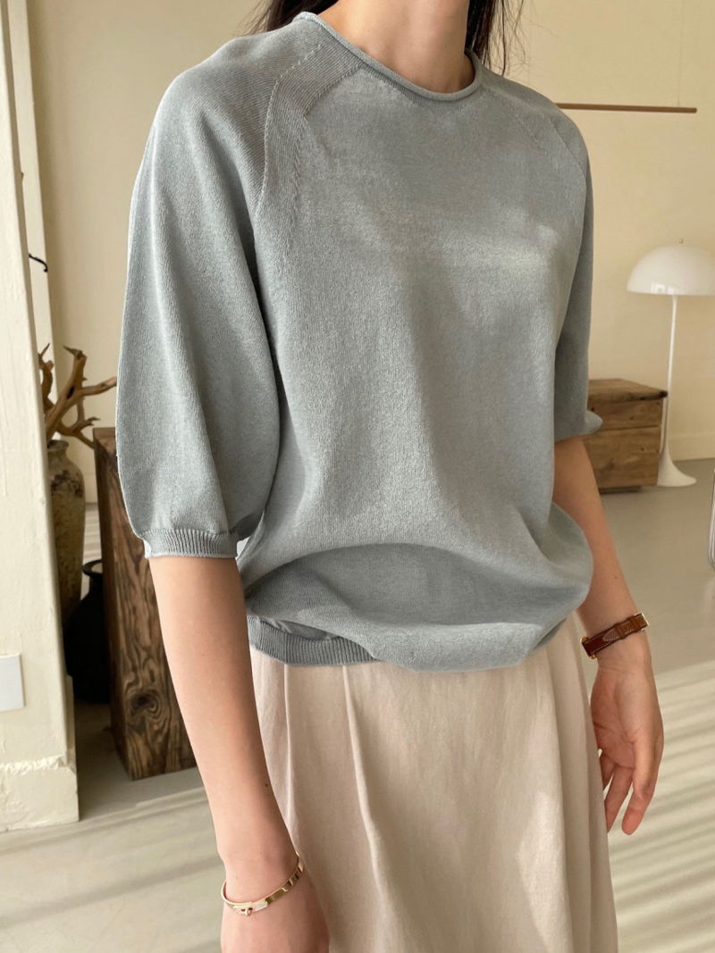 BOWEN - Korean Women Fashion - #Kfashion - Wholegarment Malim Round Pullover - 12