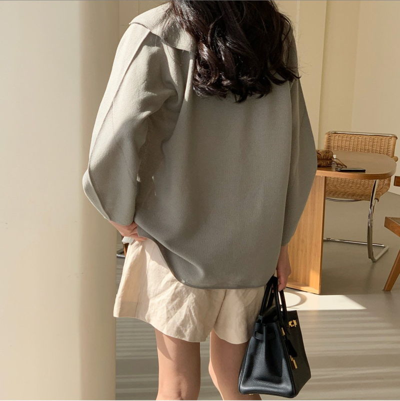 BOWEN - Korean Women Fashion - #Kfashion - Wholegarment Sailor Collar Knit Pullover - 12