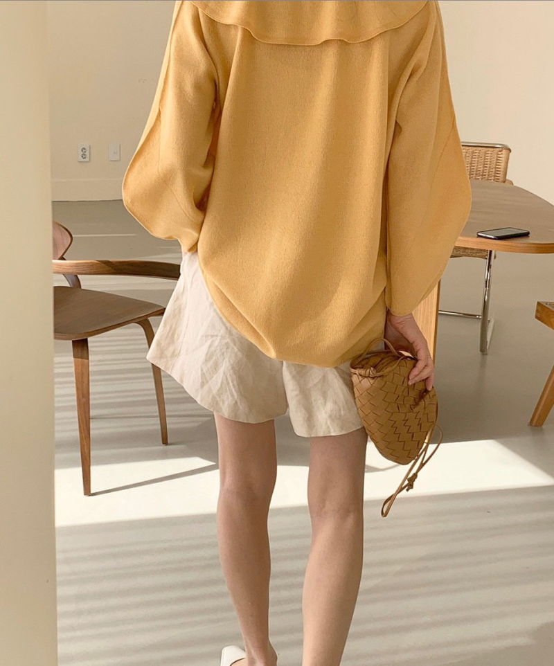 BOWEN - Korean Women Fashion - #Kfashion - Wholegarment Sailor Collar Knit Pullover - 7