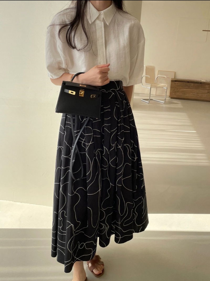 BOWEN - Korean Women Fashion - #Kfashion - Printing Hul Skirt - 3