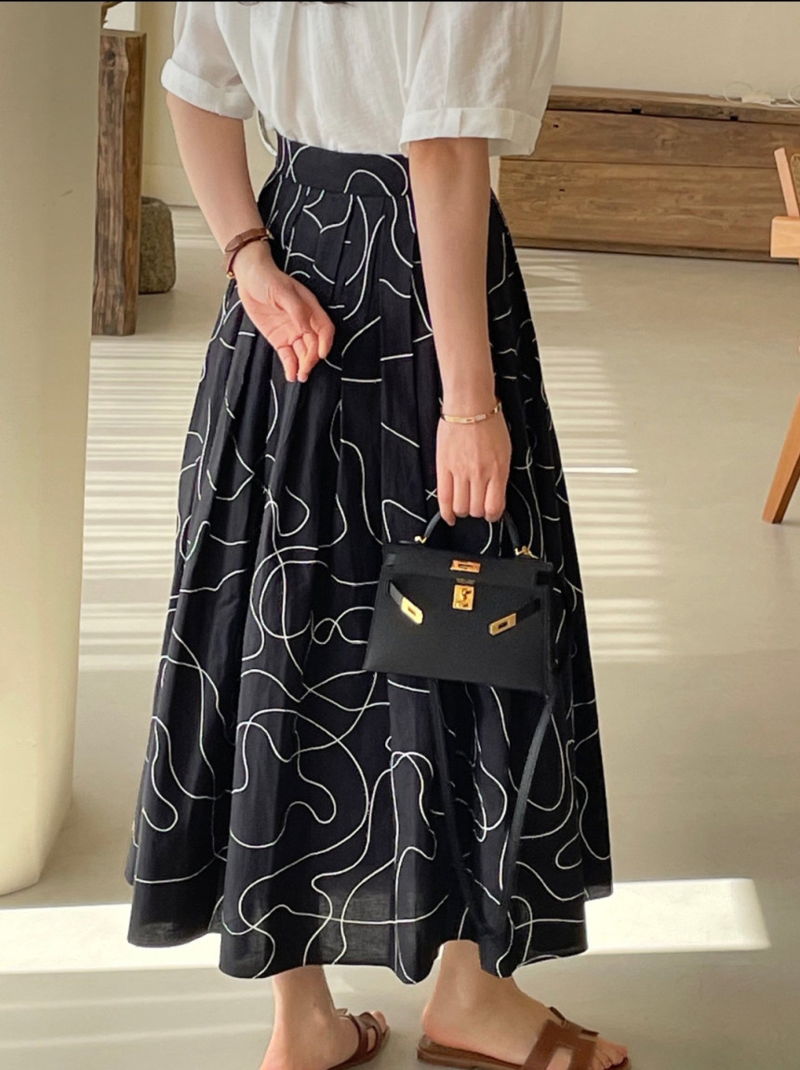 BOWEN - Korean Women Fashion - #Kfashion - Printing Hul Skirt - 5