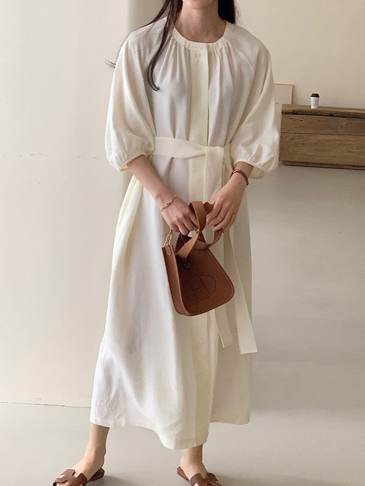 BOWEN - Korean Women Fashion - #Kfashion - Linen Isabel One-piece