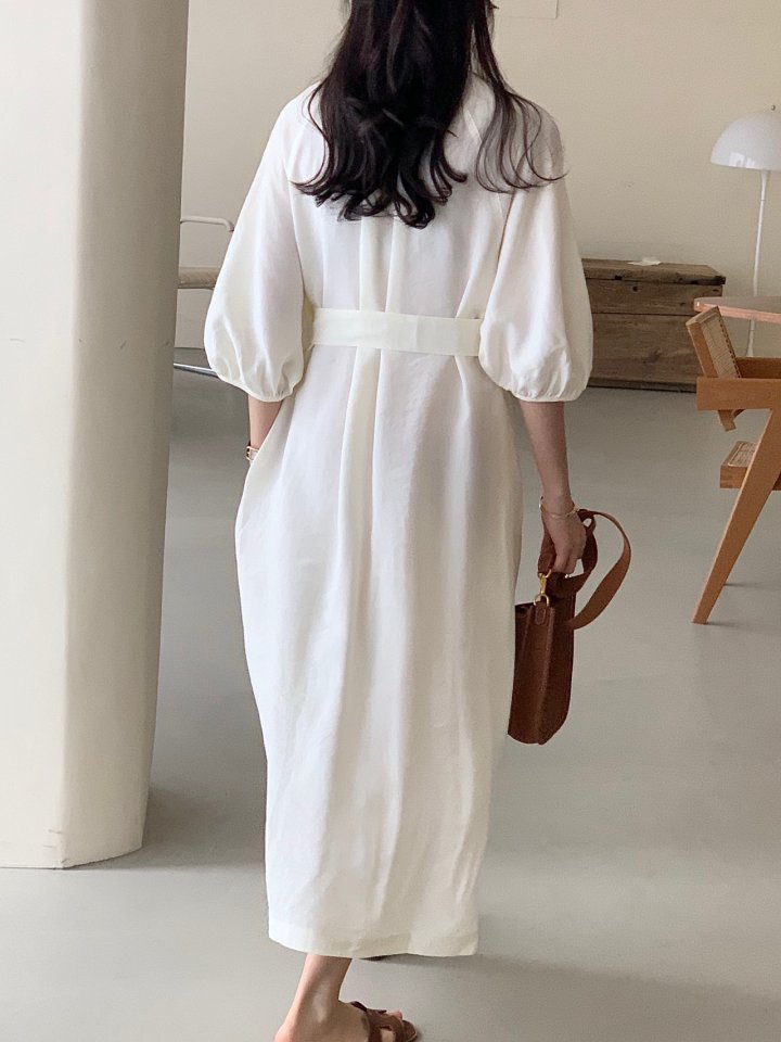 BOWEN - Korean Women Fashion - #Kfashion - Linen Isabel One-piece - 3