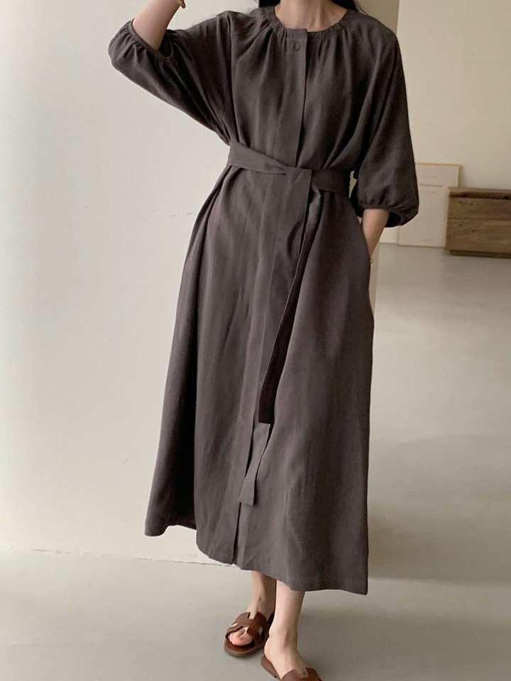 BOWEN - Korean Women Fashion - #Kfashion - Linen Isabel One-piece - 8