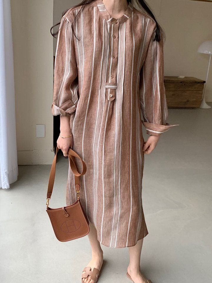 BOWEN - Korean Women Fashion - #Kfashion - Joseph Linen One-piece - 2