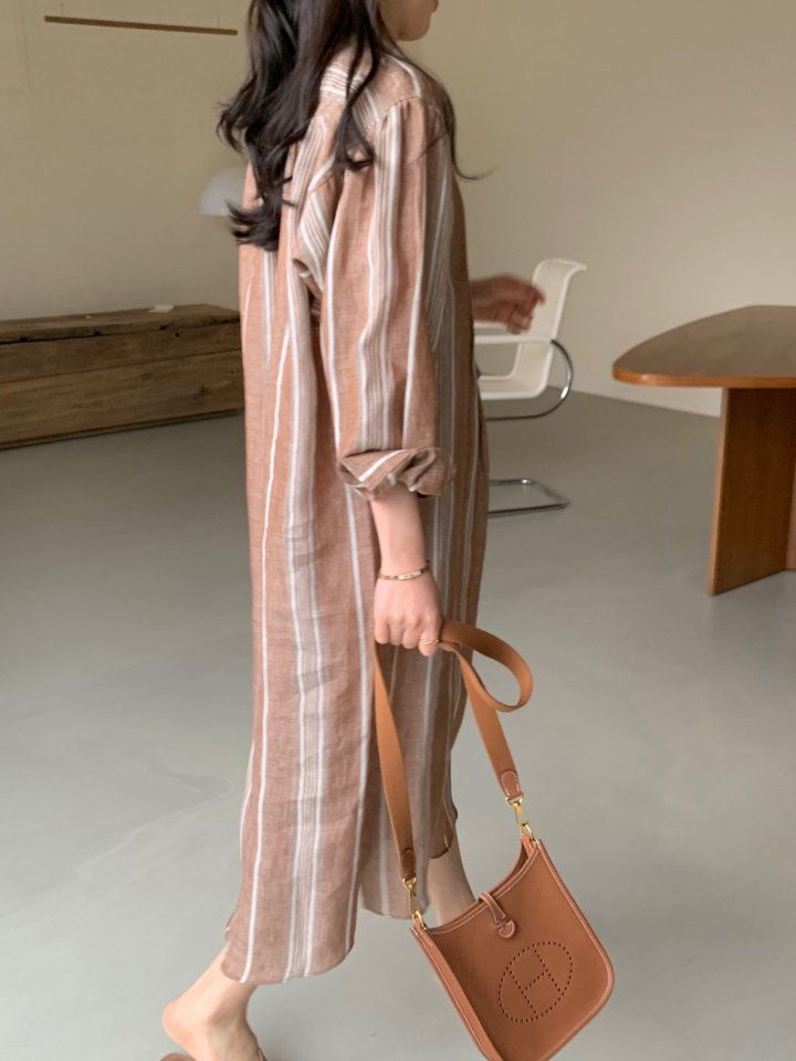 BOWEN - Korean Women Fashion - #Kfashion - Joseph Linen One-piece - 3