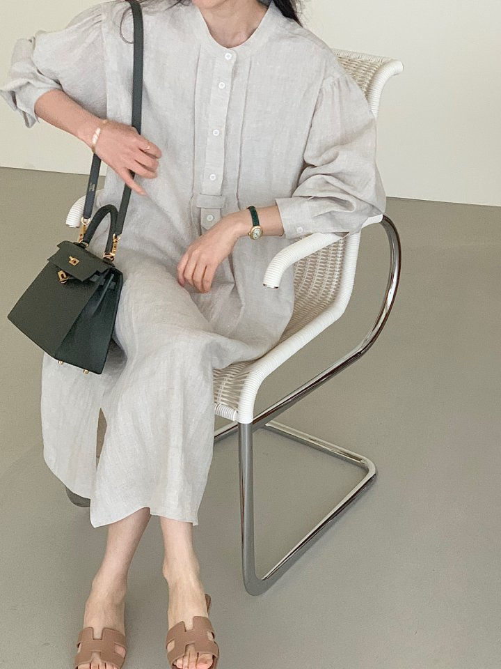 BOWEN - Korean Women Fashion - #Kfashion - Joseph Linen One-piece - 5