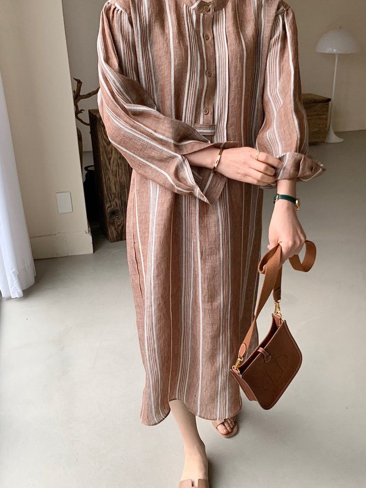 BOWEN - Korean Women Fashion - #Kfashion - Joseph Linen One-piece - 8