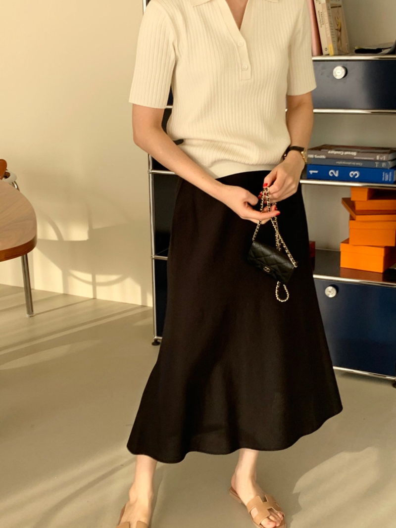 BOWEN - Korean Women Fashion - #Kfashion - Wholegarment Wave Skirt - 10