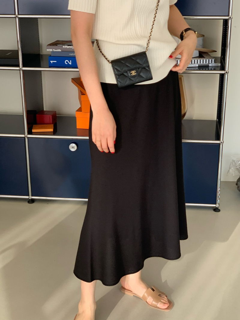 BOWEN - Korean Women Fashion - #Kfashion - Wholegarment Wave Skirt - 11