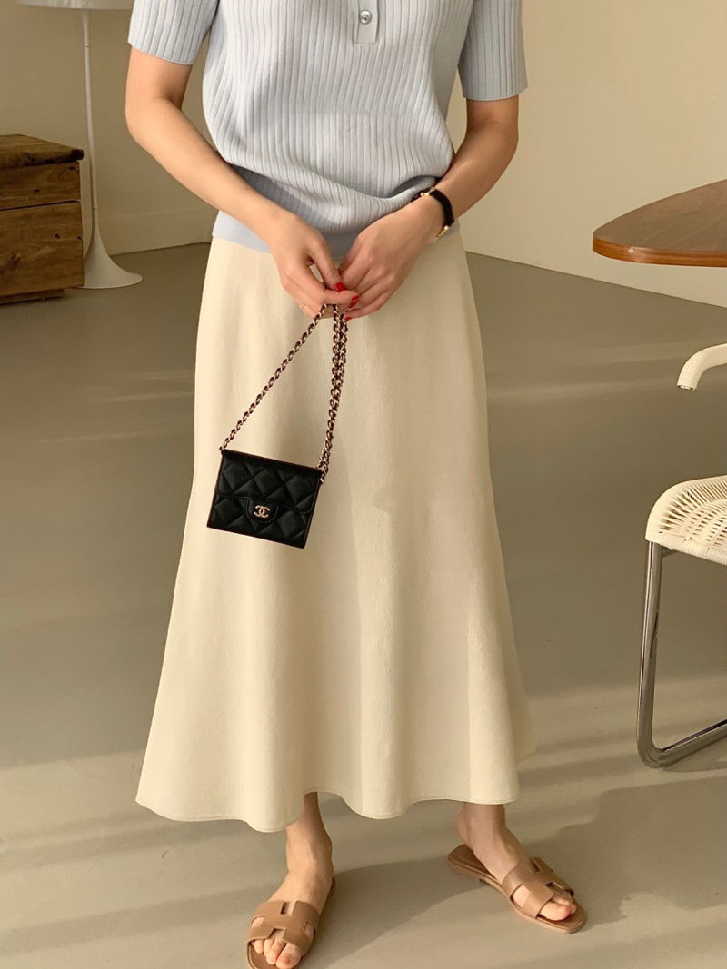 BOWEN - Korean Women Fashion - #Kfashion - Wholegarment Wave Skirt - 3