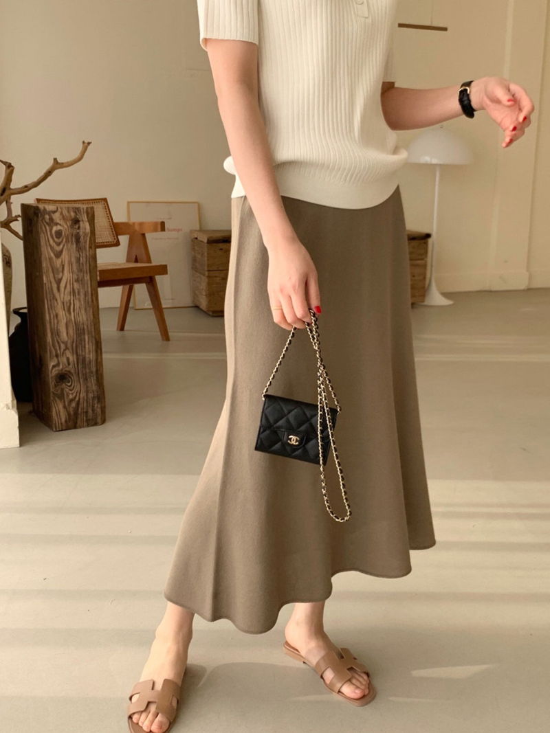 BOWEN - Korean Women Fashion - #Kfashion - Wholegarment Wave Skirt - 4