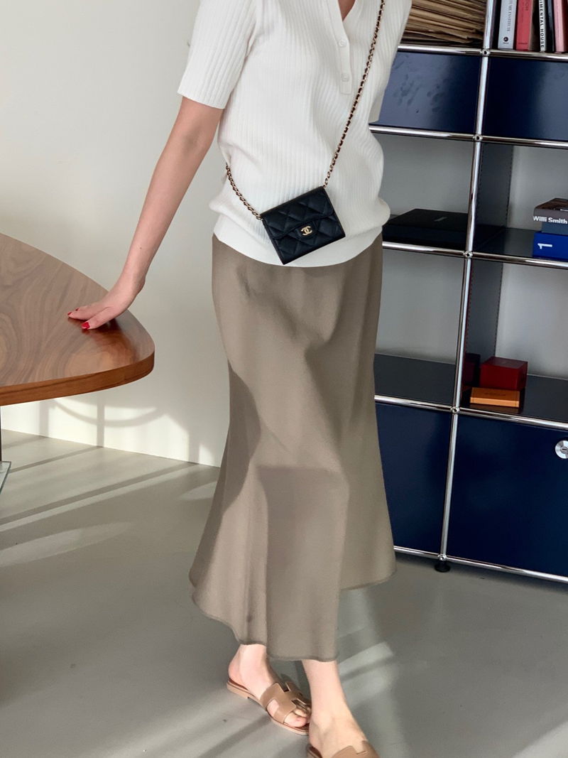BOWEN - Korean Women Fashion - #Kfashion - Wholegarment Wave Skirt - 5