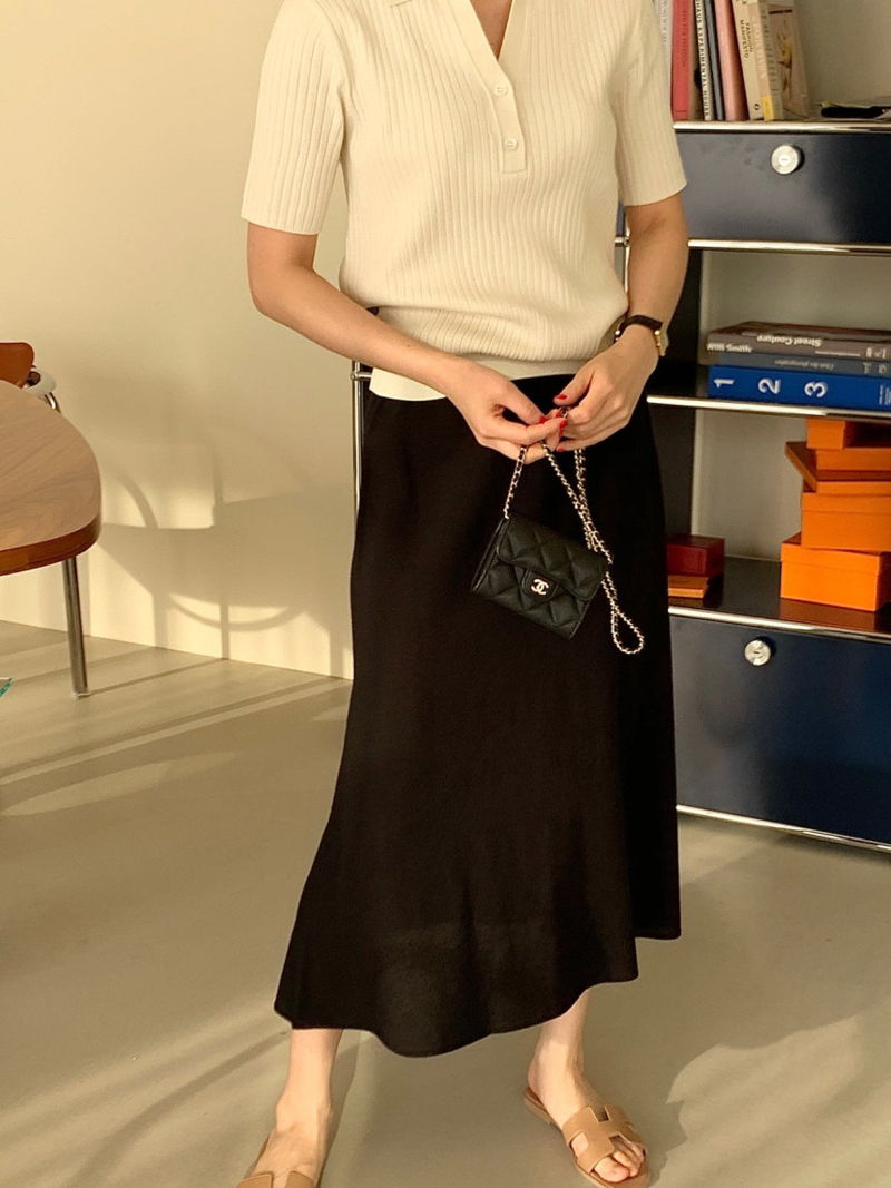 BOWEN - Korean Women Fashion - #Kfashion - Wholegarment Wave Skirt - 9