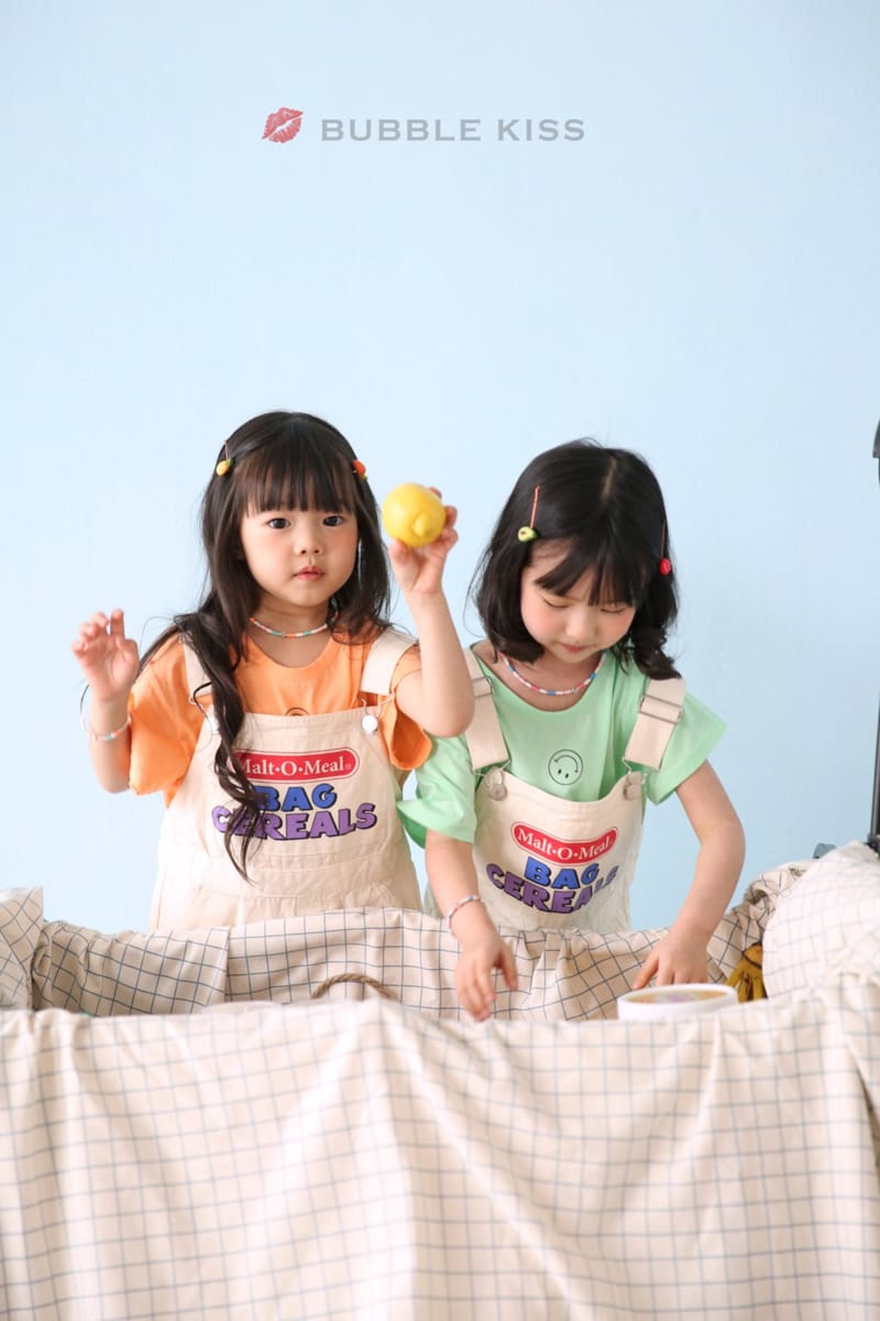 BUBBLE KISS - Korean Children Fashion - #Kfashion4kids - Cereal Dungarees Pants - 10