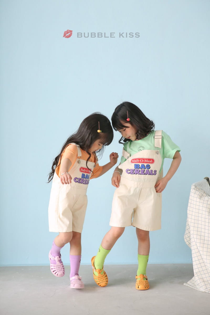 BUBBLE KISS - Korean Children Fashion - #Kfashion4kids - Cereal Dungarees Pants - 3