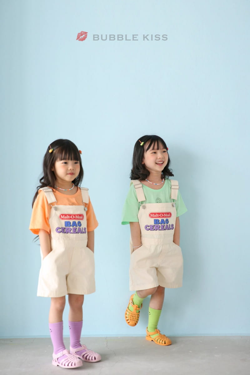 BUBBLE KISS - Korean Children Fashion - #Kfashion4kids - Cereal Dungarees Pants - 4
