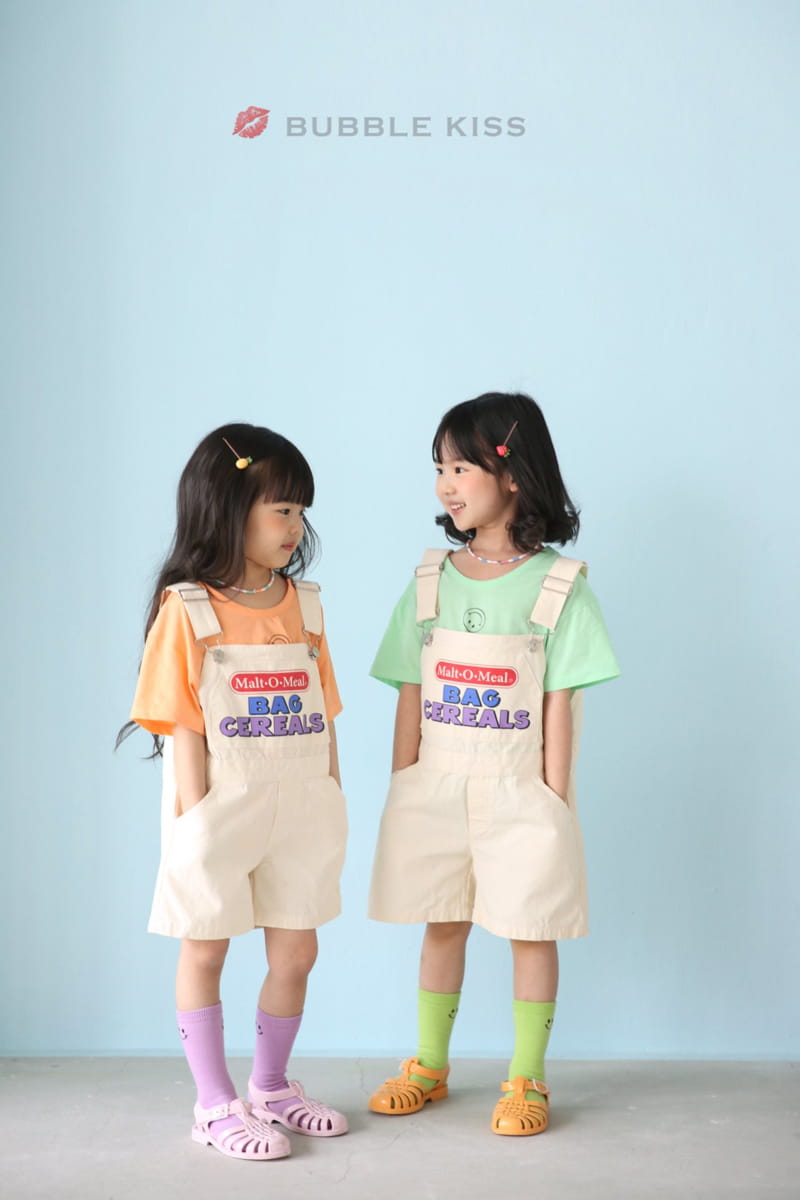 BUBBLE KISS - Korean Children Fashion - #Kfashion4kids - Cereal Dungarees Pants - 6