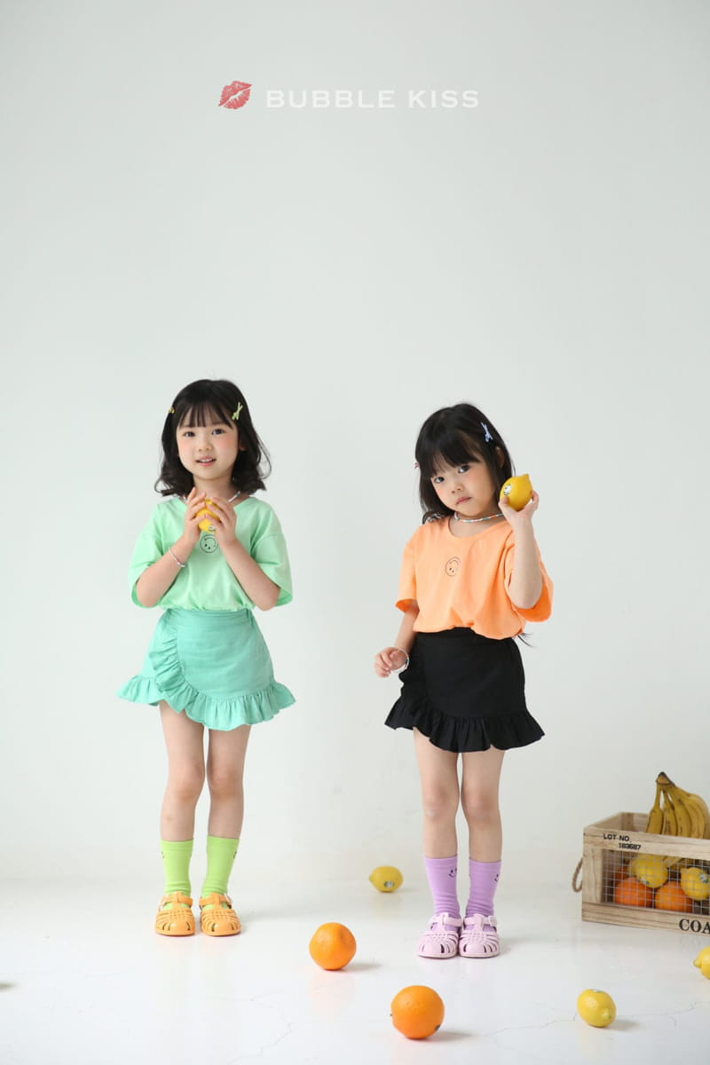 BUBBLE KISS - Korean Children Fashion - #Kfashion4kids - Smile Unbalance Tee - 4