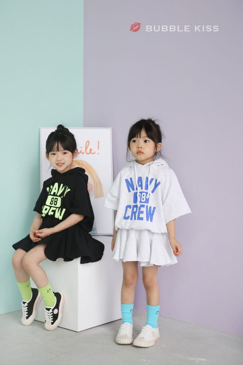BUBBLE KISS - Korean Children Fashion - #Kfashion4kids - NAVY Top Bottom Set