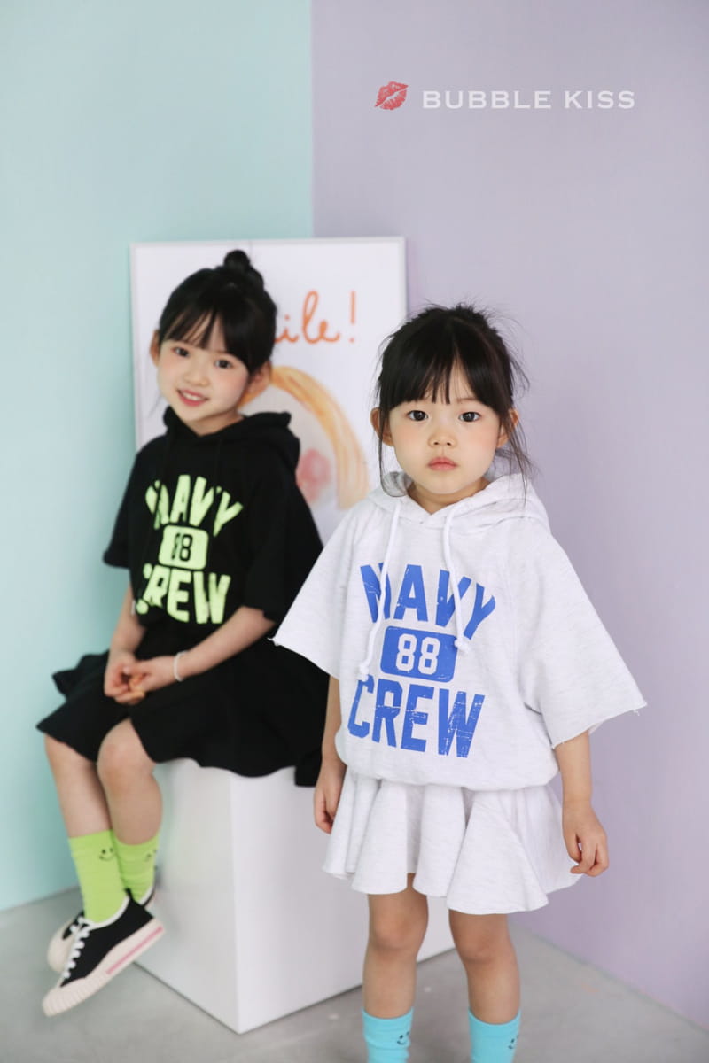 BUBBLE KISS - Korean Children Fashion - #Kfashion4kids - NAVY Top Bottom Set - 11