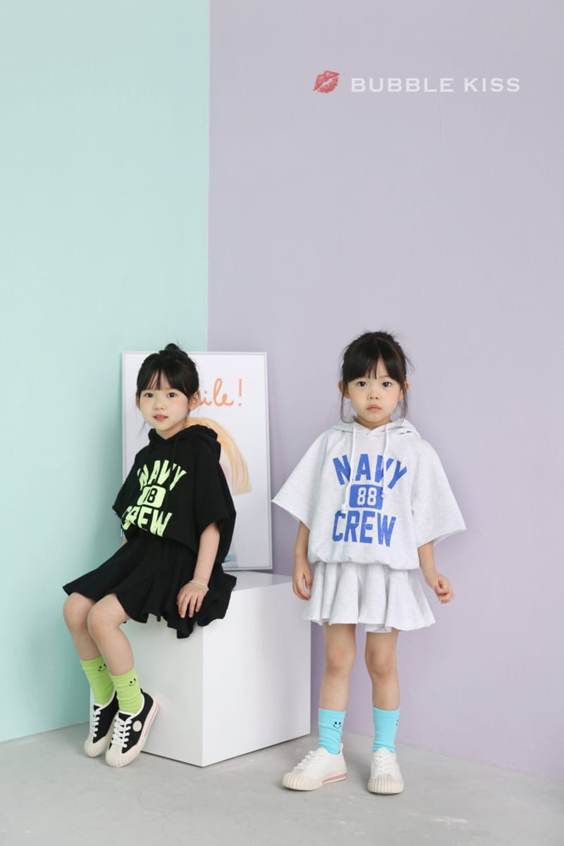 BUBBLE KISS - Korean Children Fashion - #Kfashion4kids - NAVY Top Bottom Set - 2