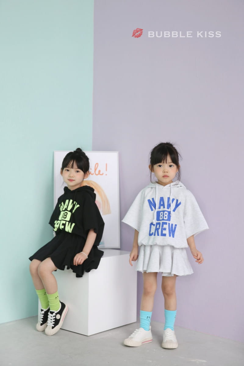 BUBBLE KISS - Korean Children Fashion - #Kfashion4kids - NAVY Top Bottom Set - 3