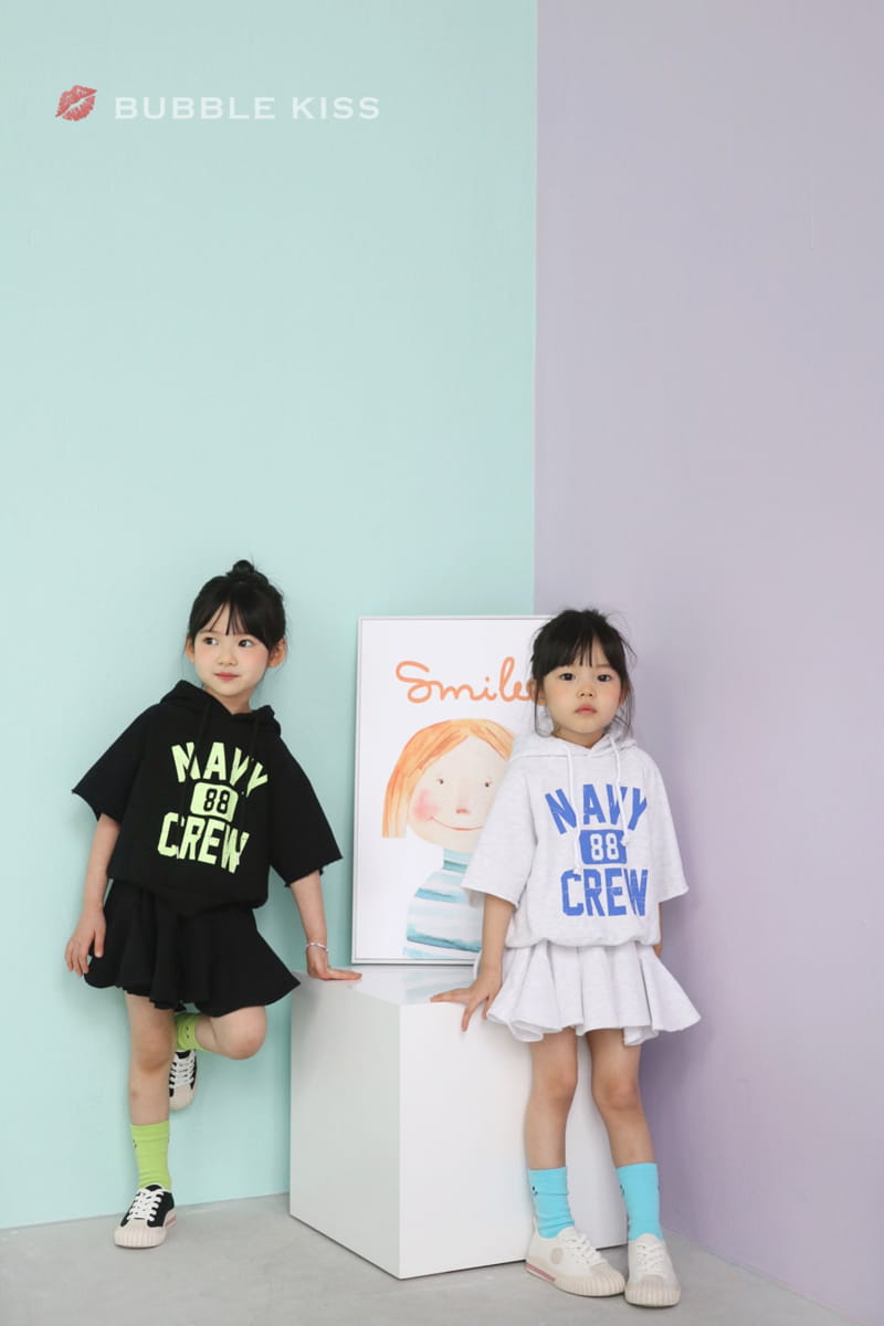 BUBBLE KISS - Korean Children Fashion - #Kfashion4kids - NAVY Top Bottom Set - 8
